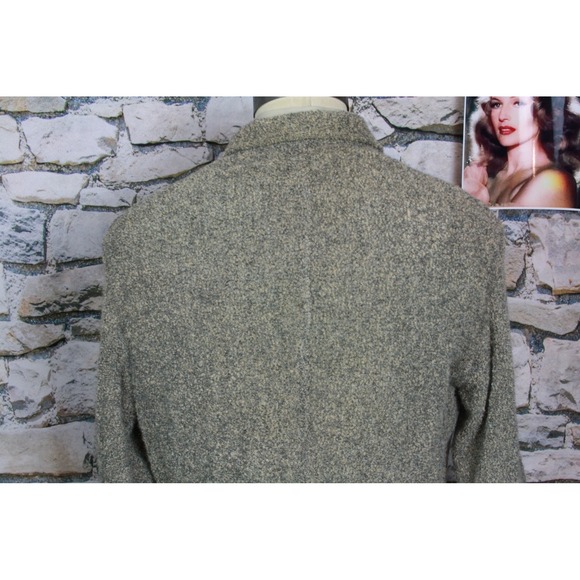 Zanella Made in Italy Grey Boucle Wool Blend Button Front Coat Jacket Mens 46 - Picture 10 of 10